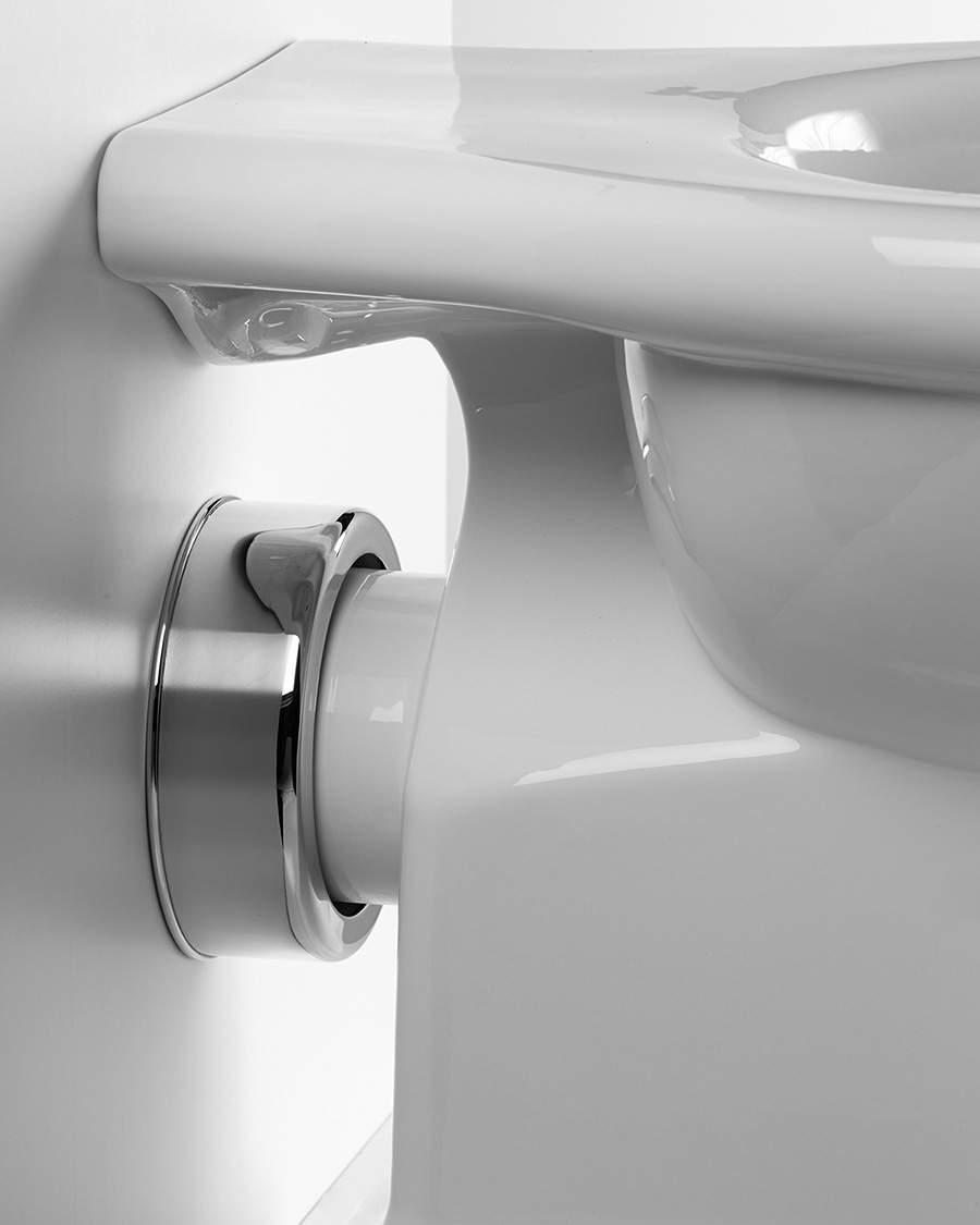 Vintage Waschbecken und WC im Bauhaus-Design. Nach originalen, klassischen Formen aus den 1950er Jahren gestaltet. In Pastellfarben wie hellgrün, grau, blau und gelb. Ideal geeignet für zeitlose Badezimmer oder avantgardisQsche Objekte. Hergestellt in Handarbeit.