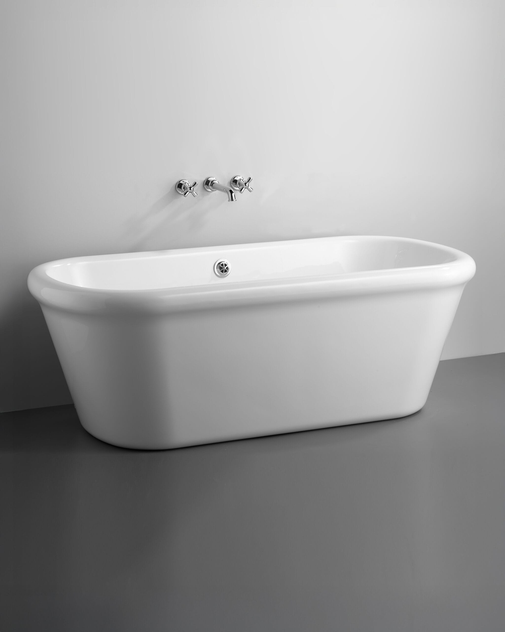 Viktorianische Retro Badewanne Kunststoff in weiss